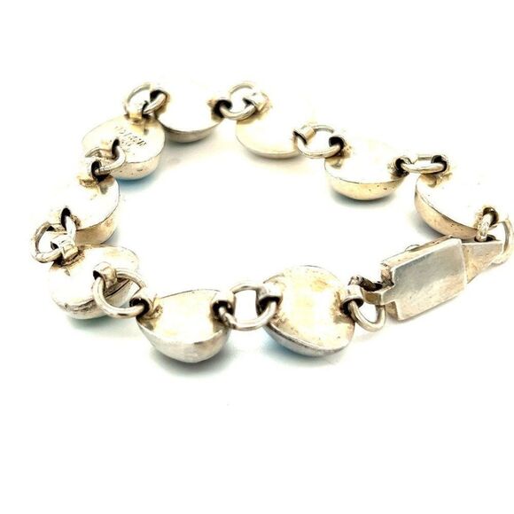 925 Mexican Multicolored Stones Bracelet - Picture 5 of 6